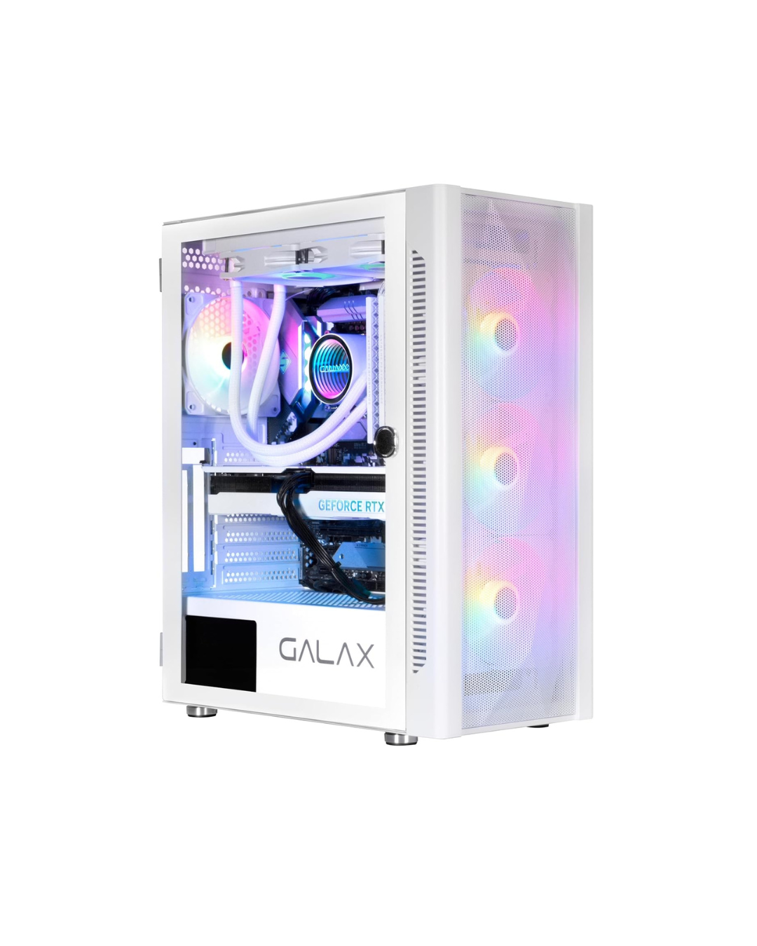 GALAX Revolution-06 (REV-06W) White Gaming Case - ATX | 4 RGB Fans, Tempered Glass