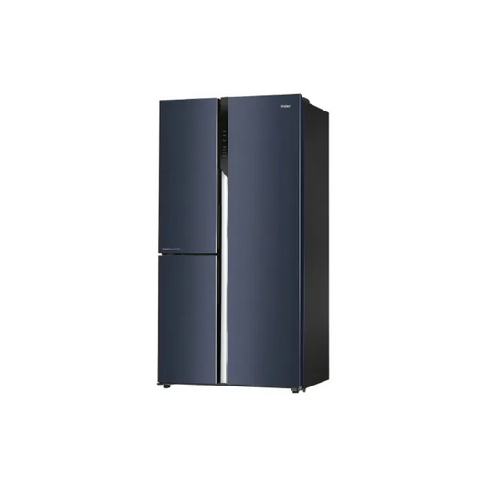 Haier 598L Graphite Black Finish 3 Door Side by side Refrigerator - (HRT-683GKU1/HRT-683GK)