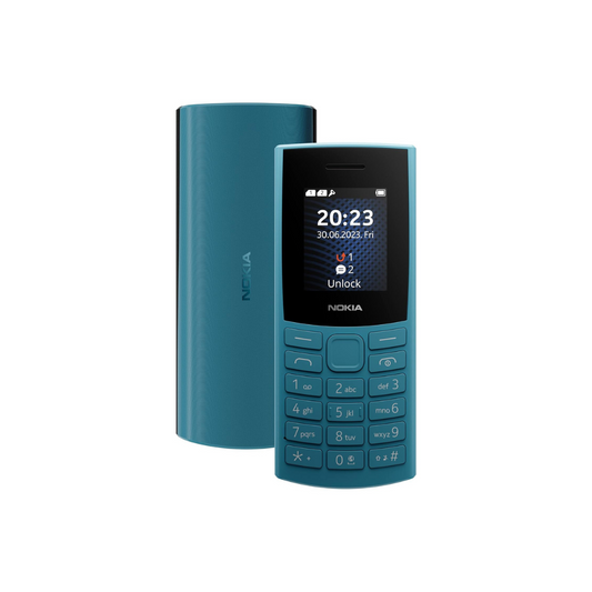 Nokia All-New 105 Single Sim Keypad Phone with Built-in UPI Payments | (Cyan, Charcoal, Red)