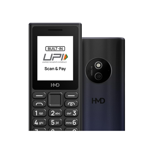 HMD 110 4G Keypad Phone with YouTube, Built-in Scan & Pay UPI App, Rear Camera, Long-Lasting Battery, Type - C Charging, Wireless FM Radio