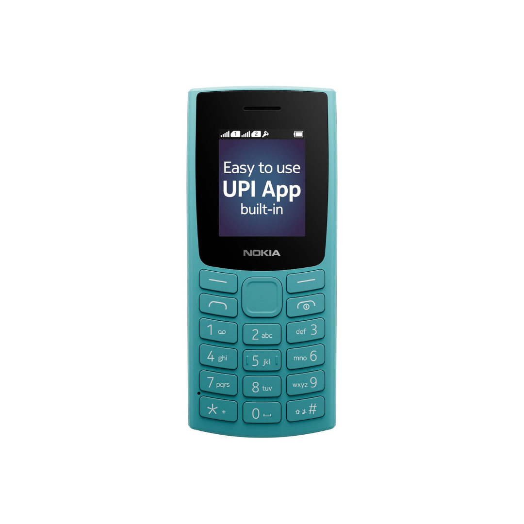 Nokia All-New 105 Dual Sim Keypad Phone with Built-in UPI Payments | Cyan