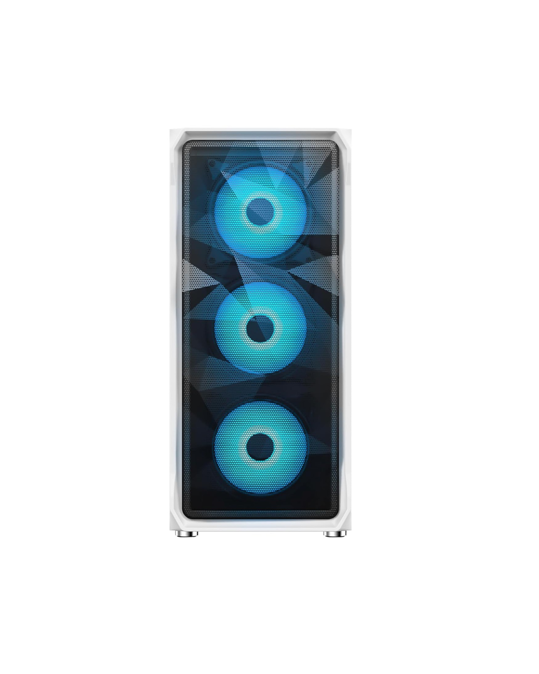 Ant Esports ICE-112 Mid-Tower Gaming Cabinet - White (ATX) | 4 Pre-Installed Fans