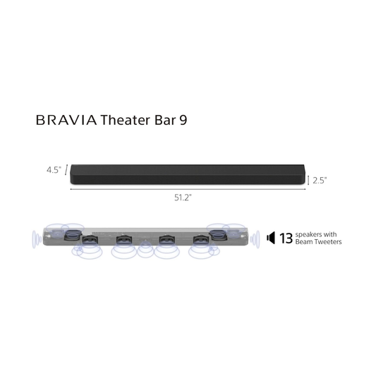 Sony New Launch Bravia Theatre Bar 9 Premium Soundbar (HT-A9000)-Black
