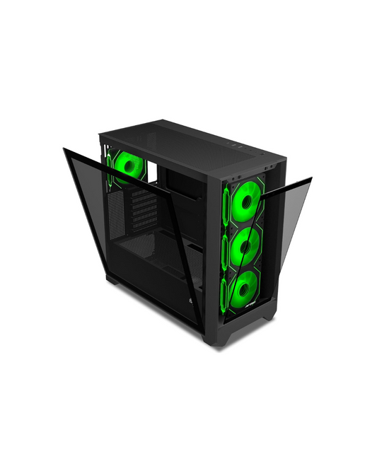 Ant Esports 621 C3 ATX Mid-Tower Case - Black | 4 ARGB Infinity Mirror Fans