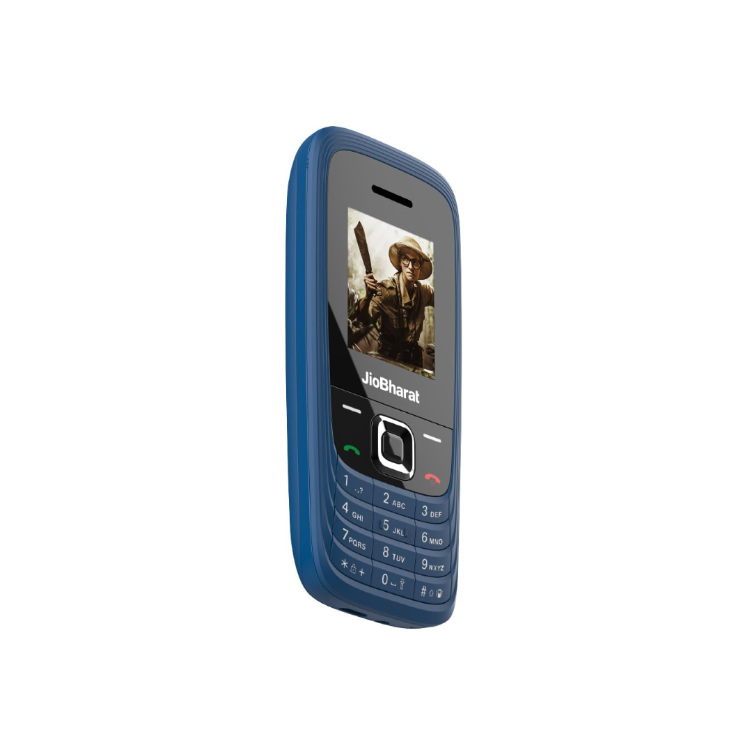 JioBharat V4 4G Phone | Long Lasting Battery, LED Torch, Digital Camera | Blue