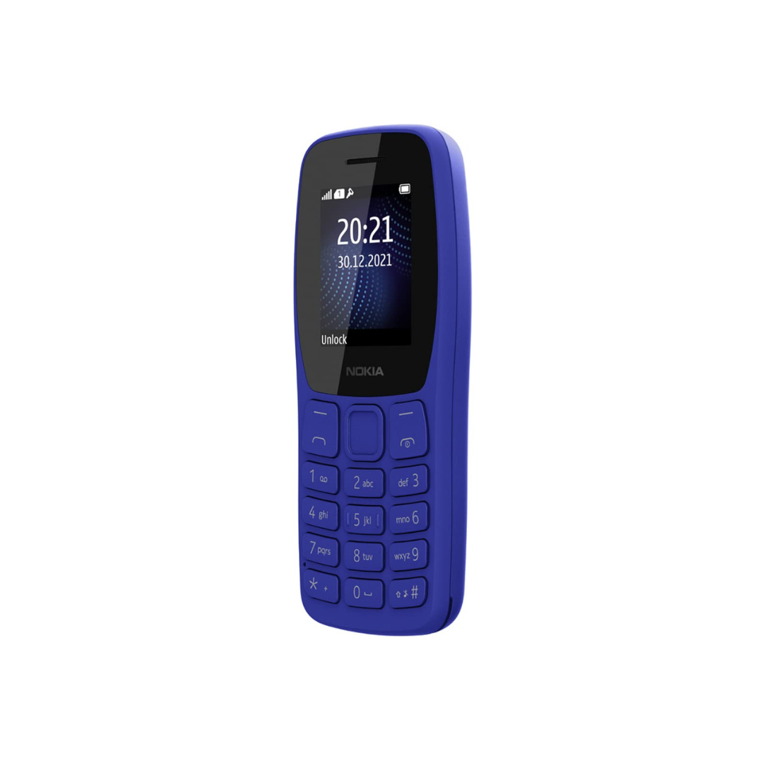 Nokia 105 Classic | Single SIM Keypad Phone with Built-in UPI Payments | Without Charger | (Blue, Charcoal)