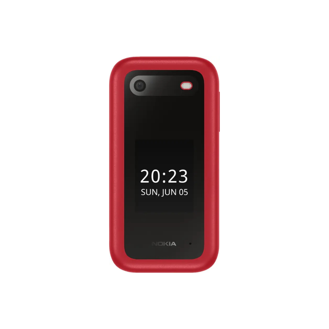 Nokia 2660 Flip 4G Volte keypad Phone with Dual SIM, Dual Screen | (Red, Pop Pink)