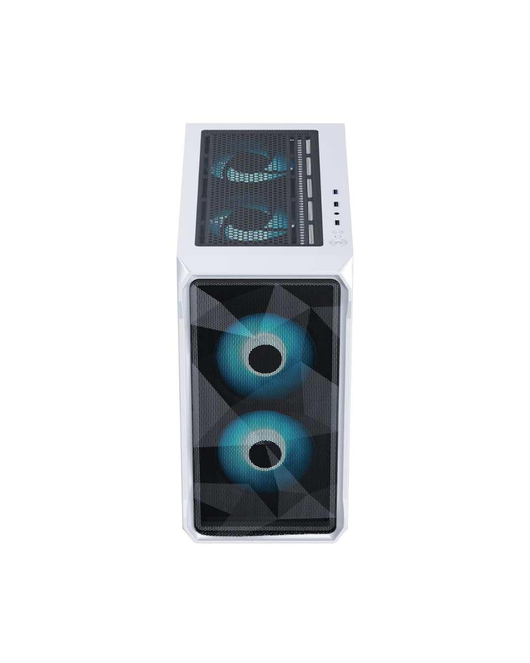 Ant Esports 100 Air Mini M-ATX PC Case - White | 2 Rainbow Fans