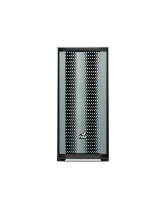 Ant Esports Glass 690 Air Mid-Tower PC Case - Black/Grey (E-ATX) | 3 ARGB Fans