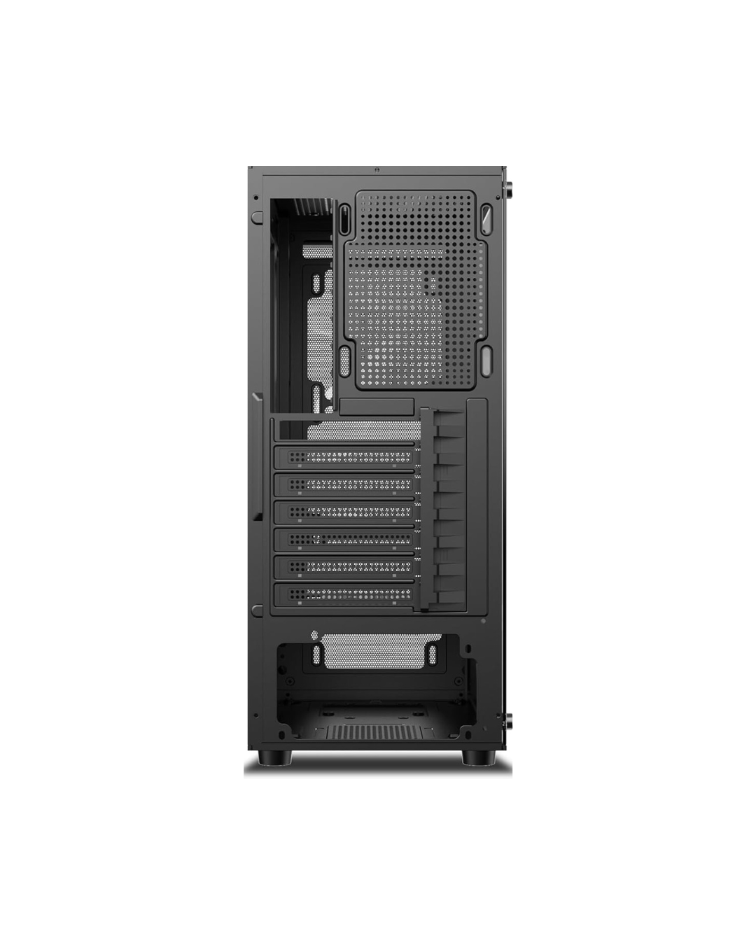 Ant Value VM41 Mid-Tower Gaming PC Case - Black (ATX) | Tempered Glass, Rainbow Fans