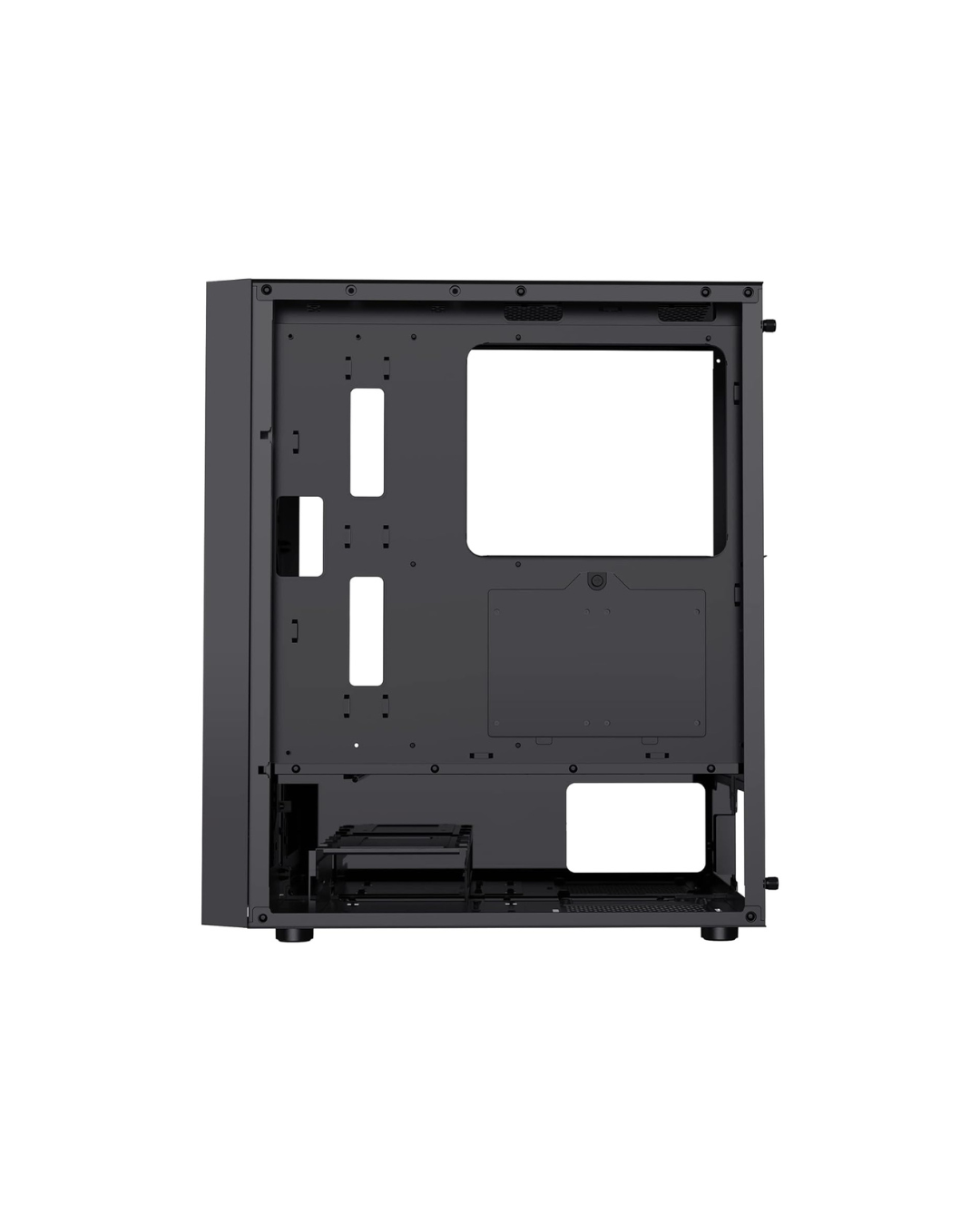 Ant Esports ICE-110 Mid-Tower PC Case - Black (E-ATX) | 4 Pre-Installed Fans