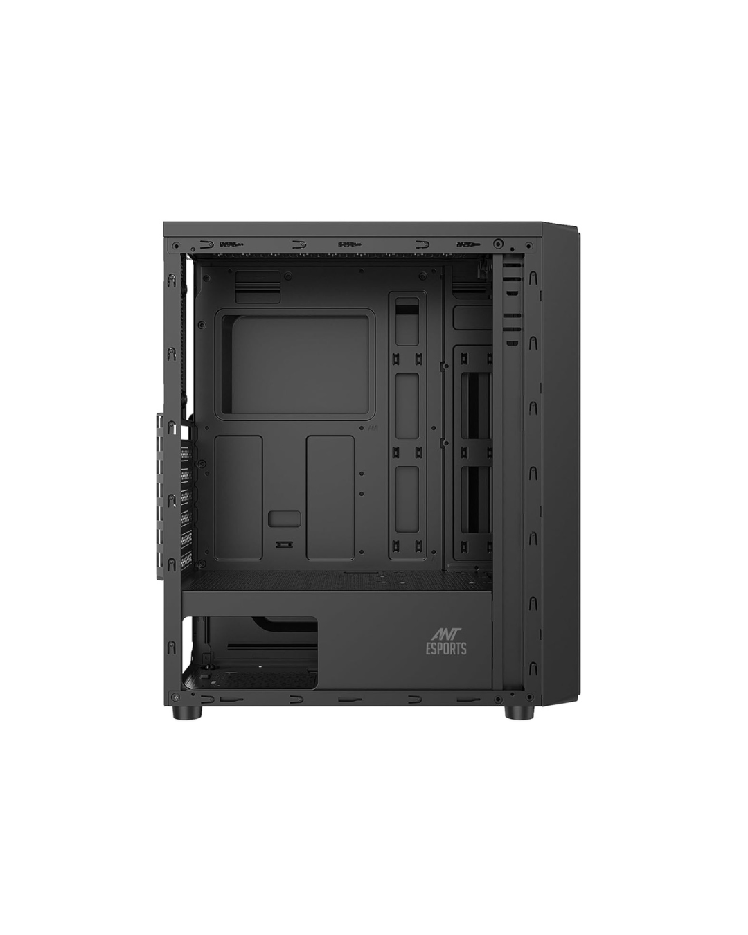 Ant Esports Elite 1100 Mid-Tower PC Case - Black (ATX/M-ATX/ITX) | Pre-Installed Rainbow Fans