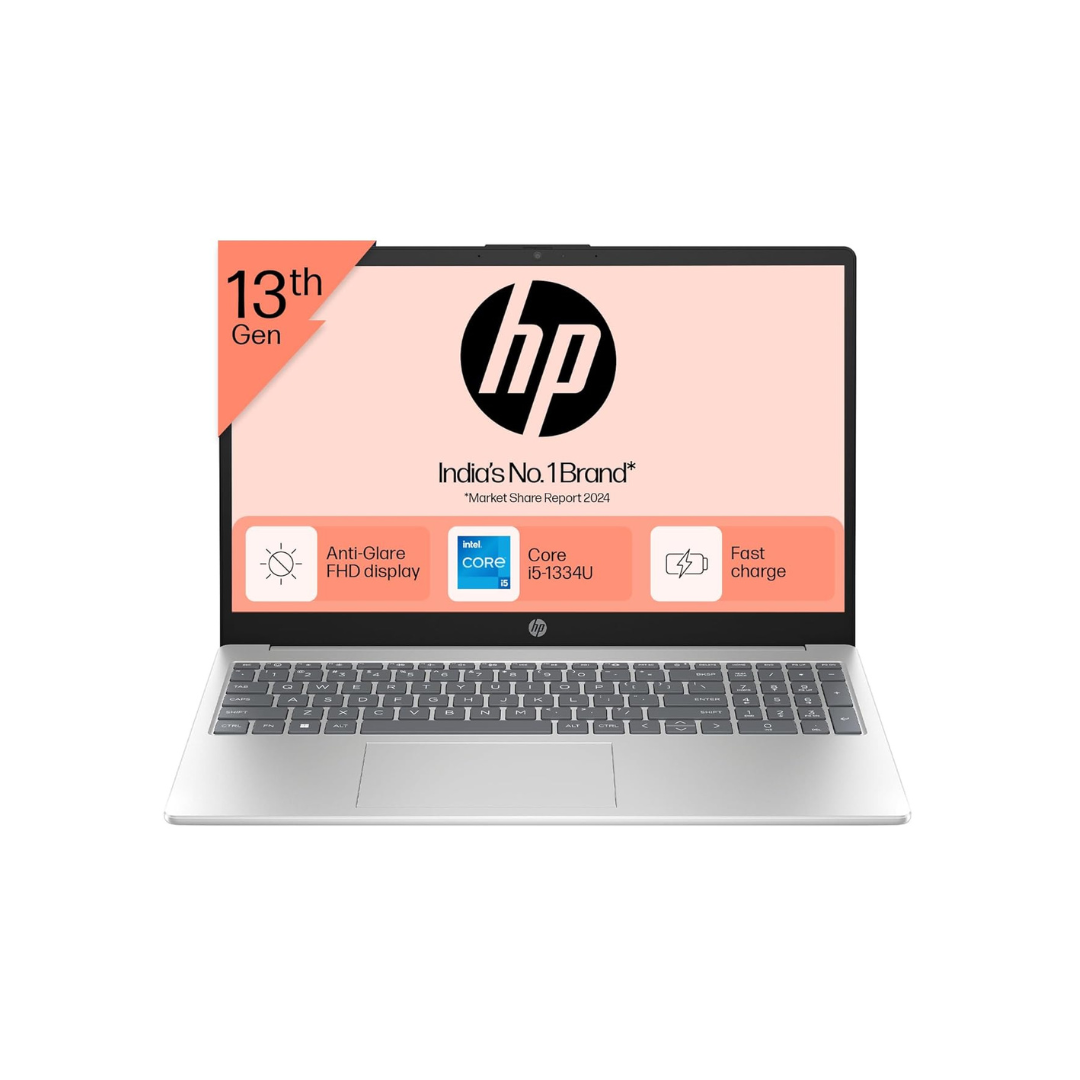 HP 15 Laptop: Core i5-1334U, 16GB RAM, 512GB SSD, 15.6" FHD Display, Backlit Keyboard