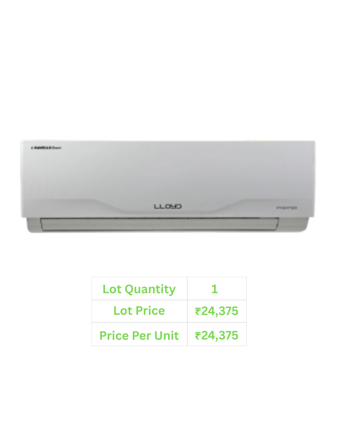 Lloyd BEE 1.5 Tonne Inverter Split AC 3 Star - GLS18I3FWSCV