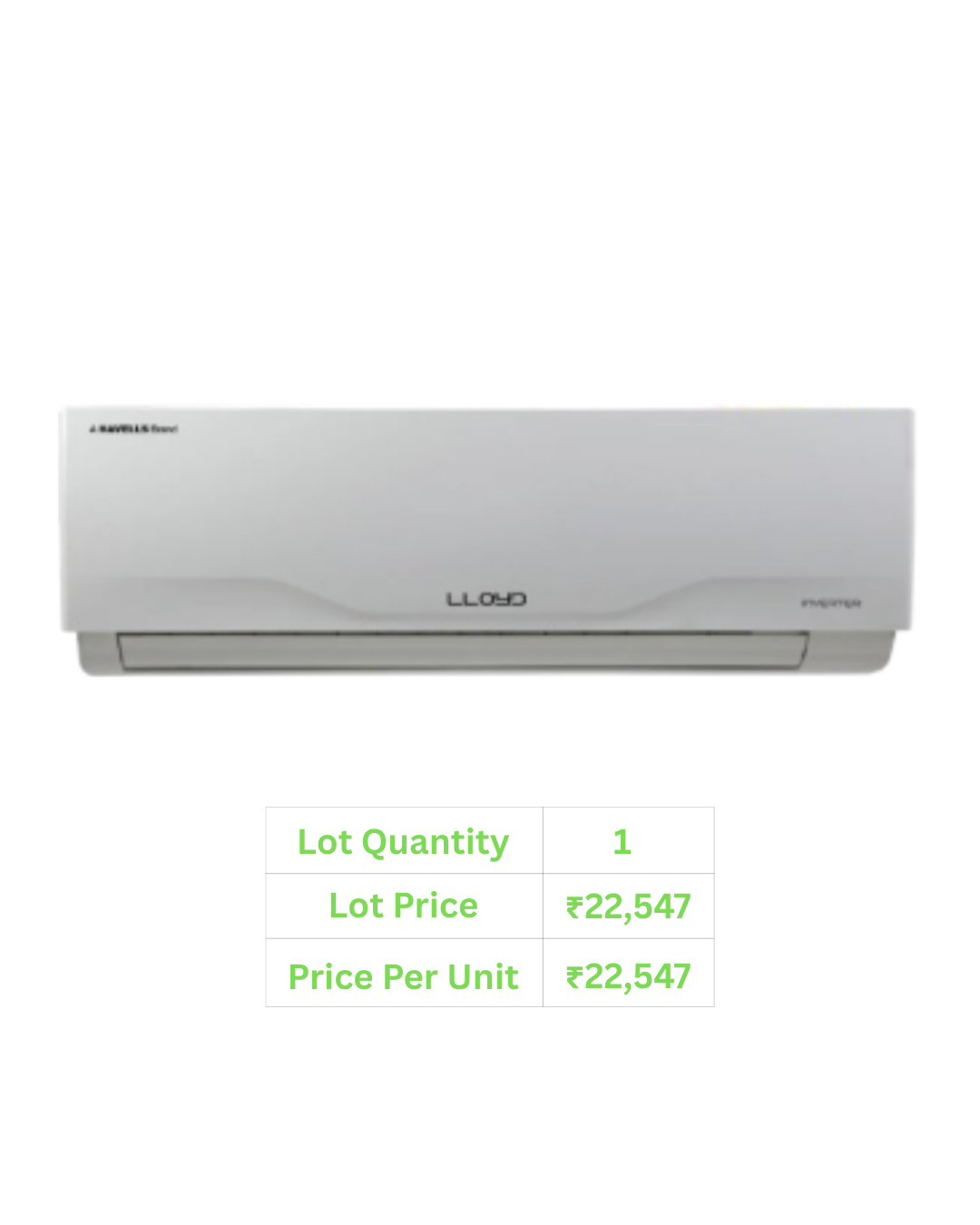 Lloyd BEE 1.0 Tonne Inverter Split AC 3 Star - GLS12V3FWSIL