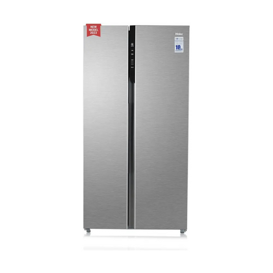 Haier 596L Side by Side Refrigerator Shiny Silver 3 Star - HES-690SSp