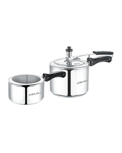 Bajaj 2L Inner lid pressure cooker Silver 2L (Cooker)
