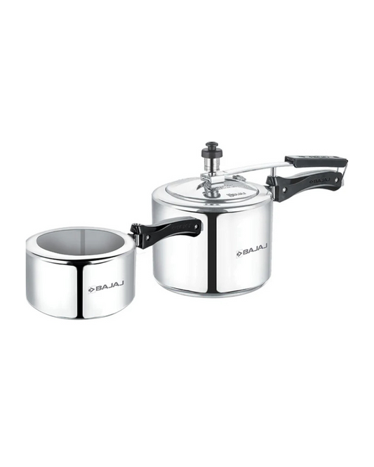 Bajaj 2L Inner lid pressure cooker Silver 2L (Cooker)