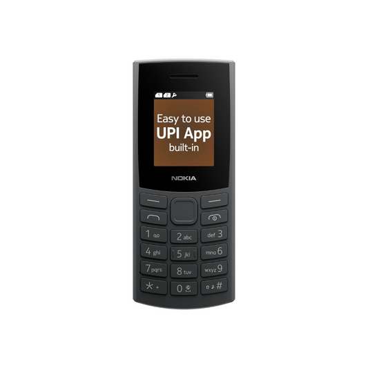 Nokia 106 4G Keypad Phone with 4G, Built-in UPI Payments App | Charcoal