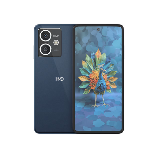 HMD Crest 5G | Segment First 50 MP Selfie Camera | 50 MP Dual Rear AI Camera | 6 GB RAM & 128 GB Storage | 33W Fast Charger in Box | Midnight Blue