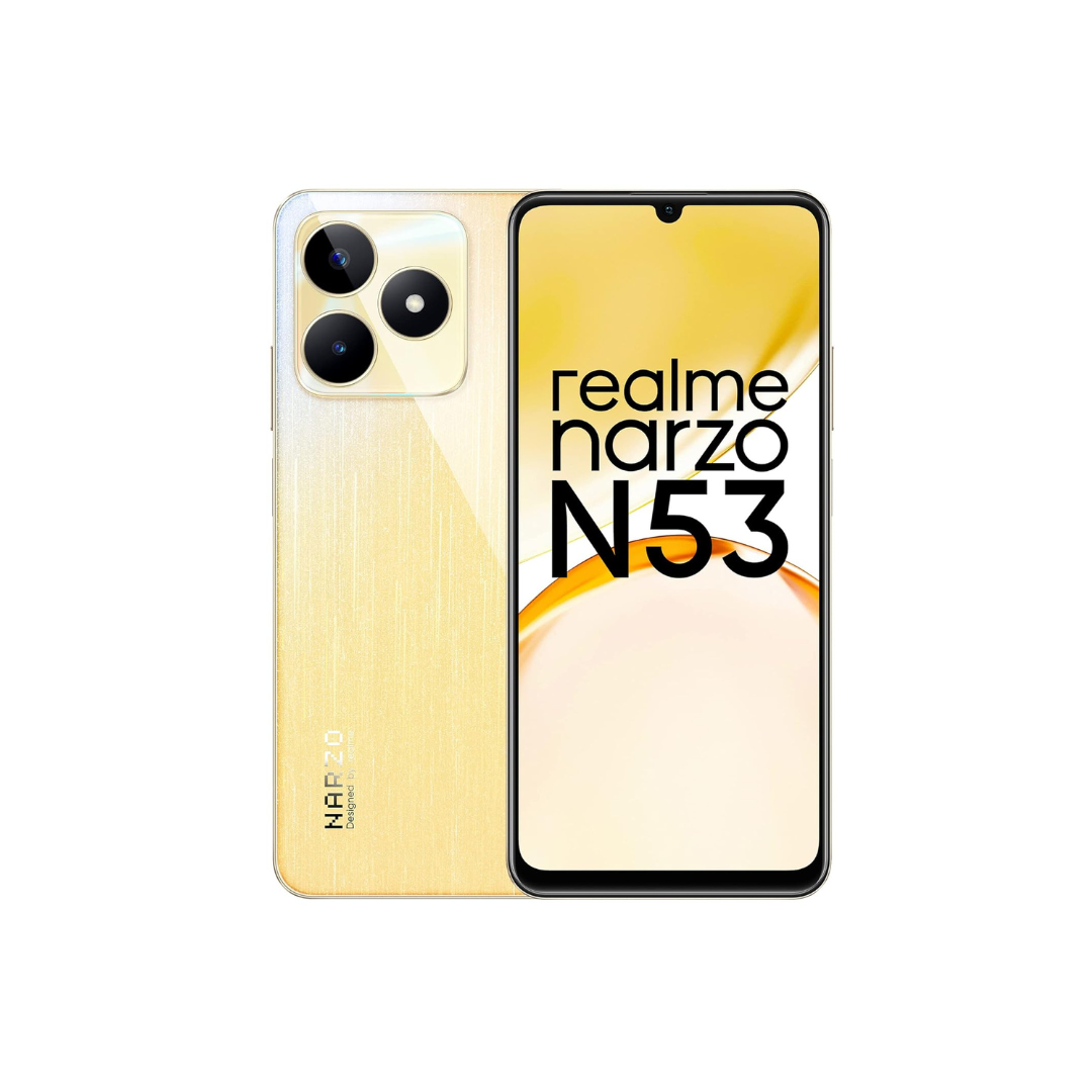 realme narzo N53 (Feather Gold, 4GB+64GB) 33W Segment Fastest Charging | 90 Hz Smooth Display