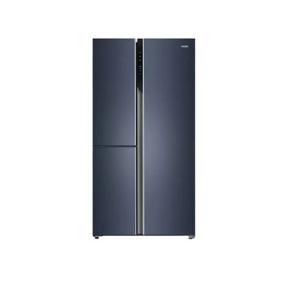 Haier 598L Graphite Black Finish 3 Door Side by side Refrigerator - (HRT-683GKU1/HRT-683GK)