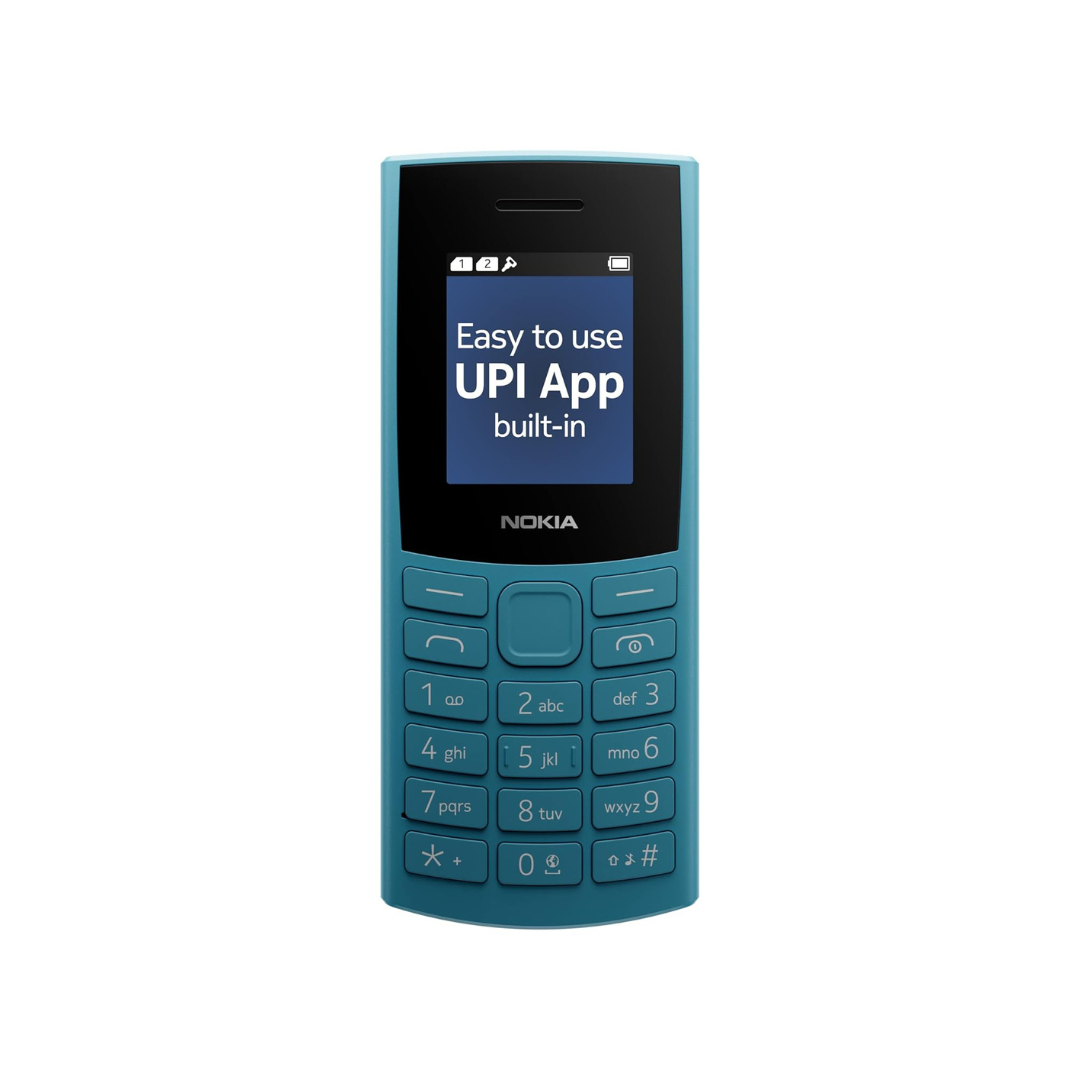 Nokia 106 4G Keypad Phone with 4G, Built-in UPI Payments App | Blue