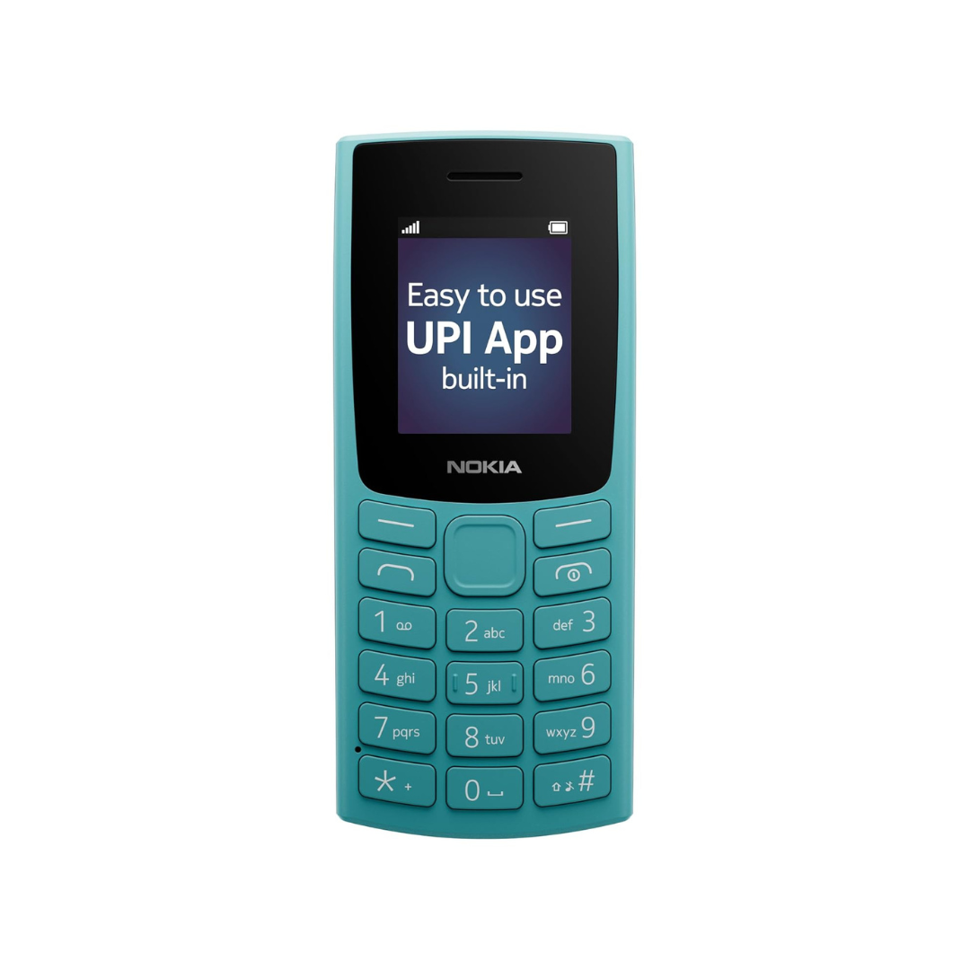 Nokia All-New 105 Single Sim Keypad Phone with Built-in UPI Payments | (Cyan, Charcoal, Red)