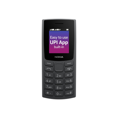 Nokia 106 Single Sim, Keypad Phone with Built-in UPI Payments App | (Charcoal, Green, Red)