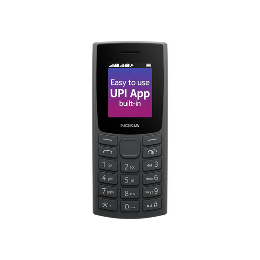 Nokia 106 Single Sim, Keypad Phone with Built-in UPI Payments App | (Charcoal, Green, Red)