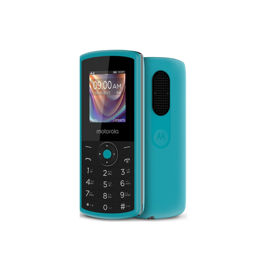 Motorola All-New A10 Dual Sim keypad Phone (with Voice Feature) | (Teal Blue, Black)