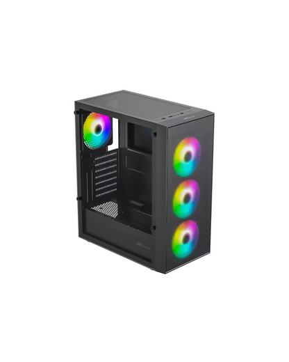Ant Value VM40 ATX PC Case - Black | Mid-Tower, Rainbow Fans
