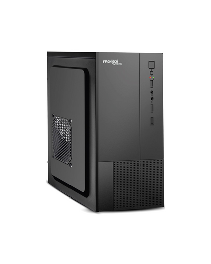 FRONTECH Mystic Silver ATX PC Cabinet - Black | HD Audio, 2x USB 2.0 | FT-4279
