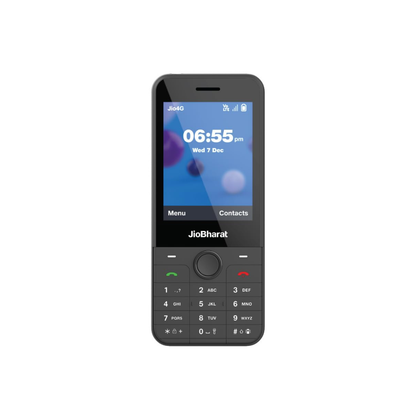 JioBharat J1 4G Keypad Phone | Powerful 2500mAh Battery, LED Torch, Digital Camera | Dark Grey