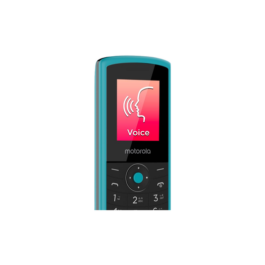 Motorola All-New A10 Dual Sim keypad Phone (with Voice Feature) | (Teal Blue, Black)