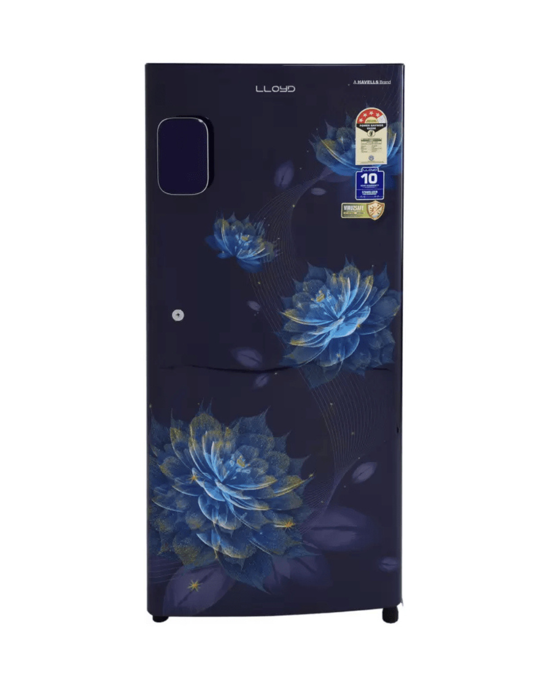 Lloyd 188L Direct Cool Single Door 4 Star Refrigerator Hibiscus Blue - GLDC204ST4LC