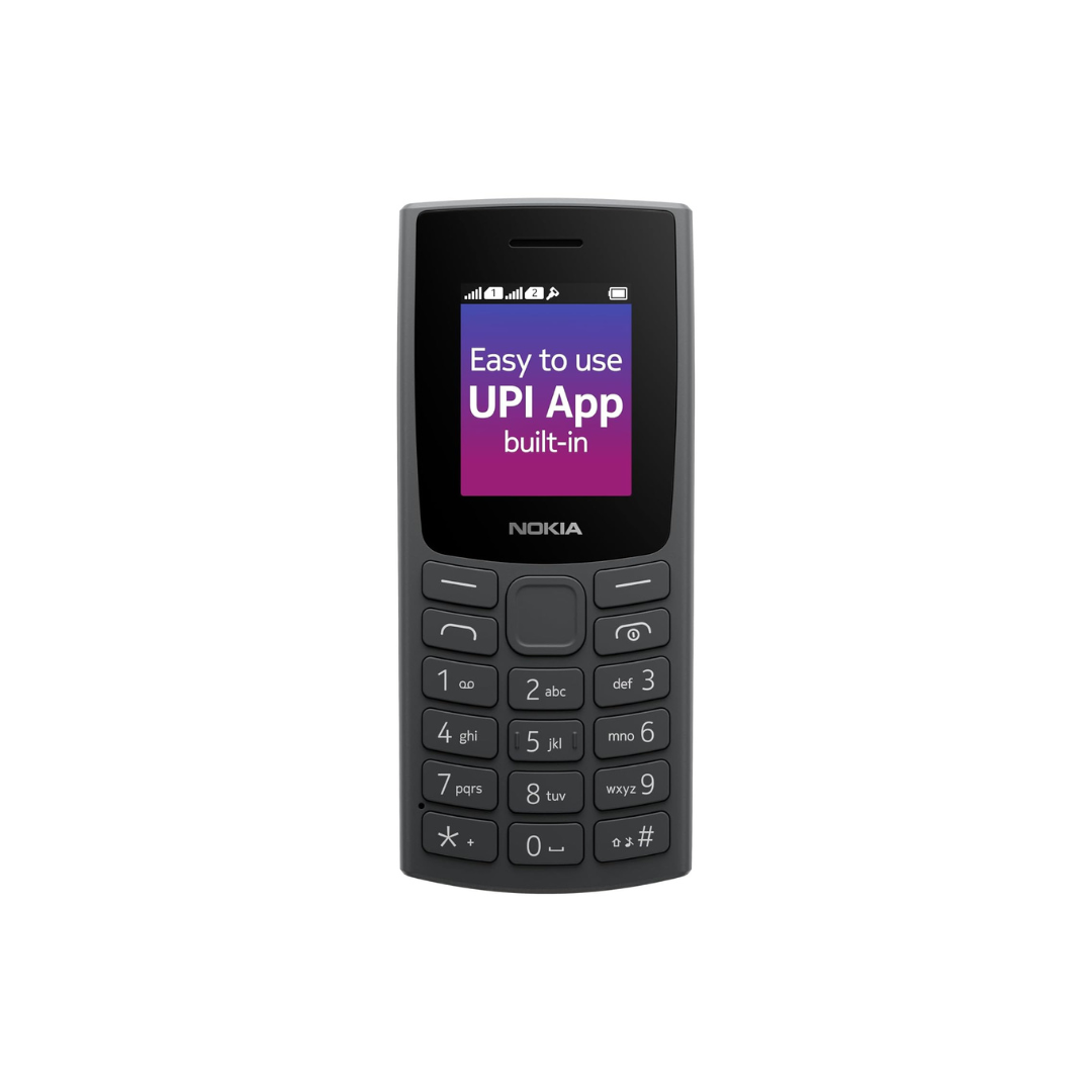 Nokia 106 Dual Sim with Built-in UPI Payments App | Charcoal