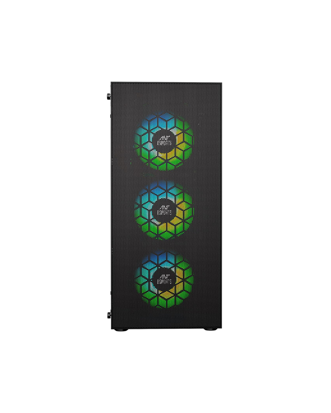 Ant Esports ICE-110 Mid-Tower PC Case - Black (E-ATX) | 4 Pre-Installed Fans