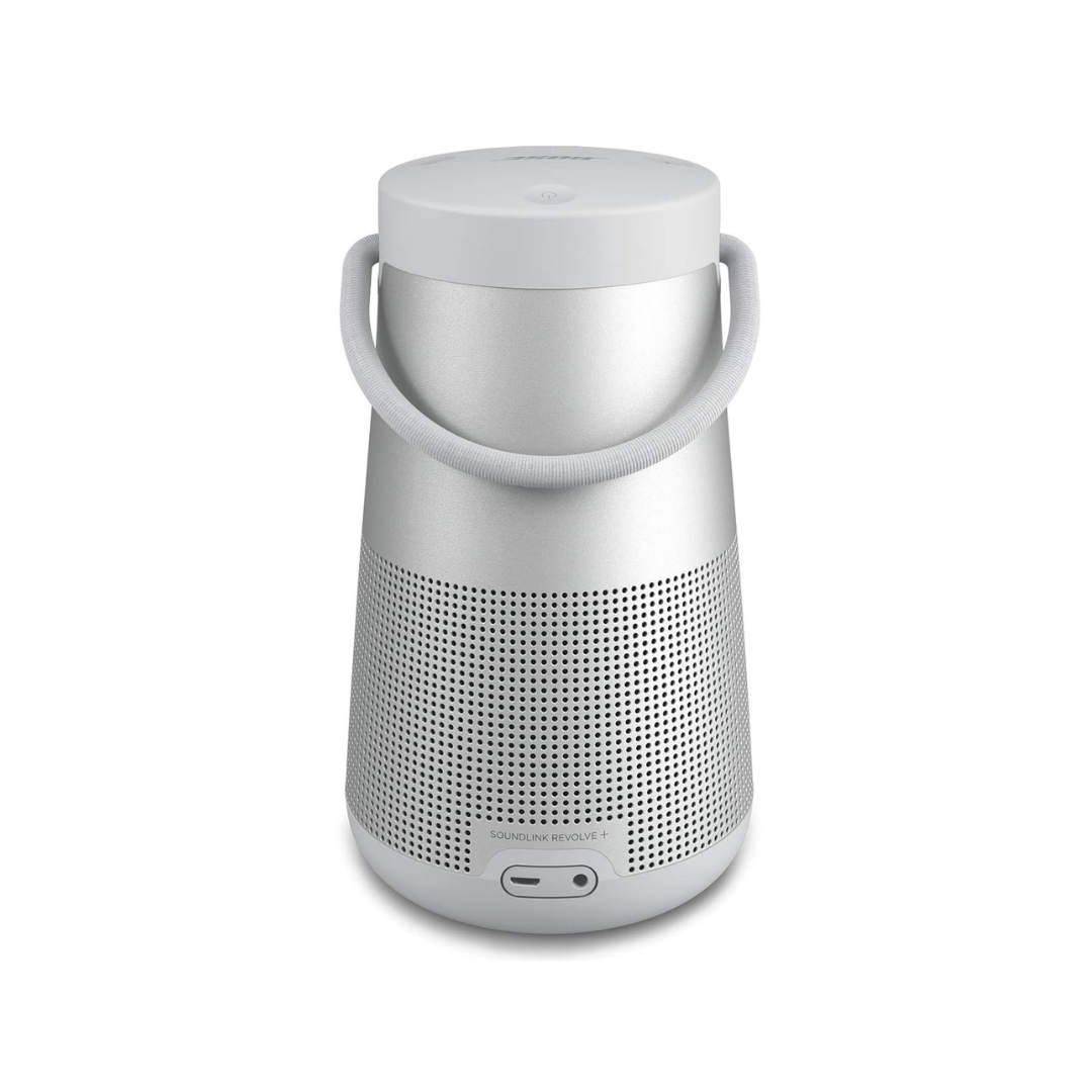 Bose SoundLink Revolve+ (Series II), Portable and Long-Lasting Bluetooth Speaker with 360 Wireless Surround Sound, 17 Hours of Battery Life, Water and Dust Resistant - Luxe Silver
