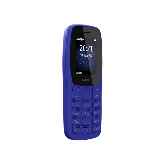 Nokia 105 Classic | Single SIM Keypad Phone with Built-in UPI Payments | Without Charger | (Blue, Charcoal)