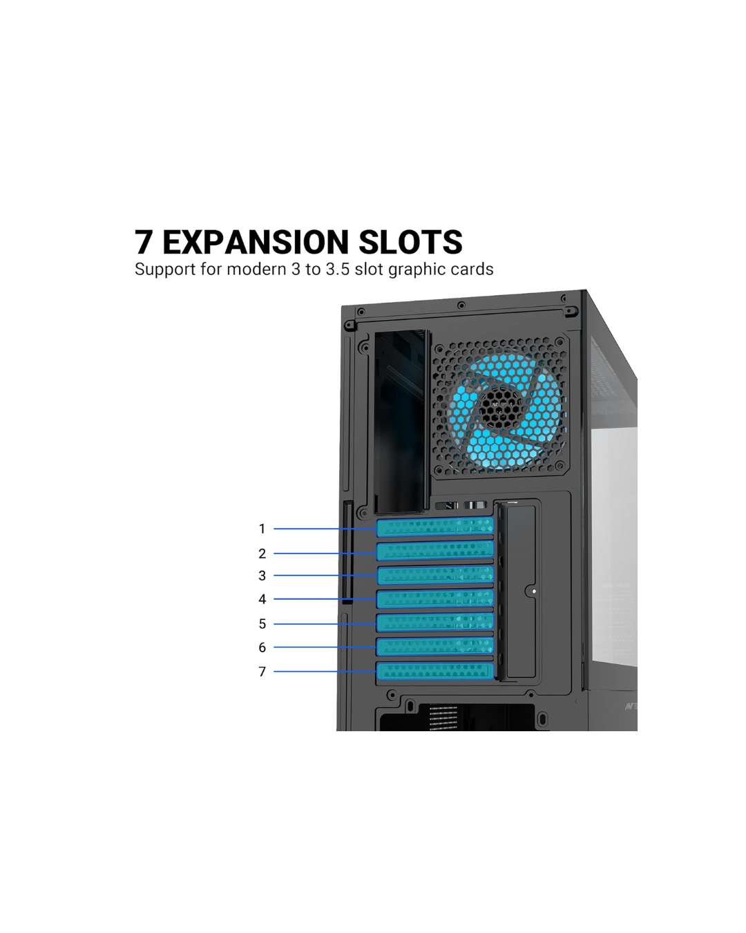 Ant Esports Crystal Z3 Mid-Tower PC Gaming Case - Black (ATX) | 3 ARGB Fans