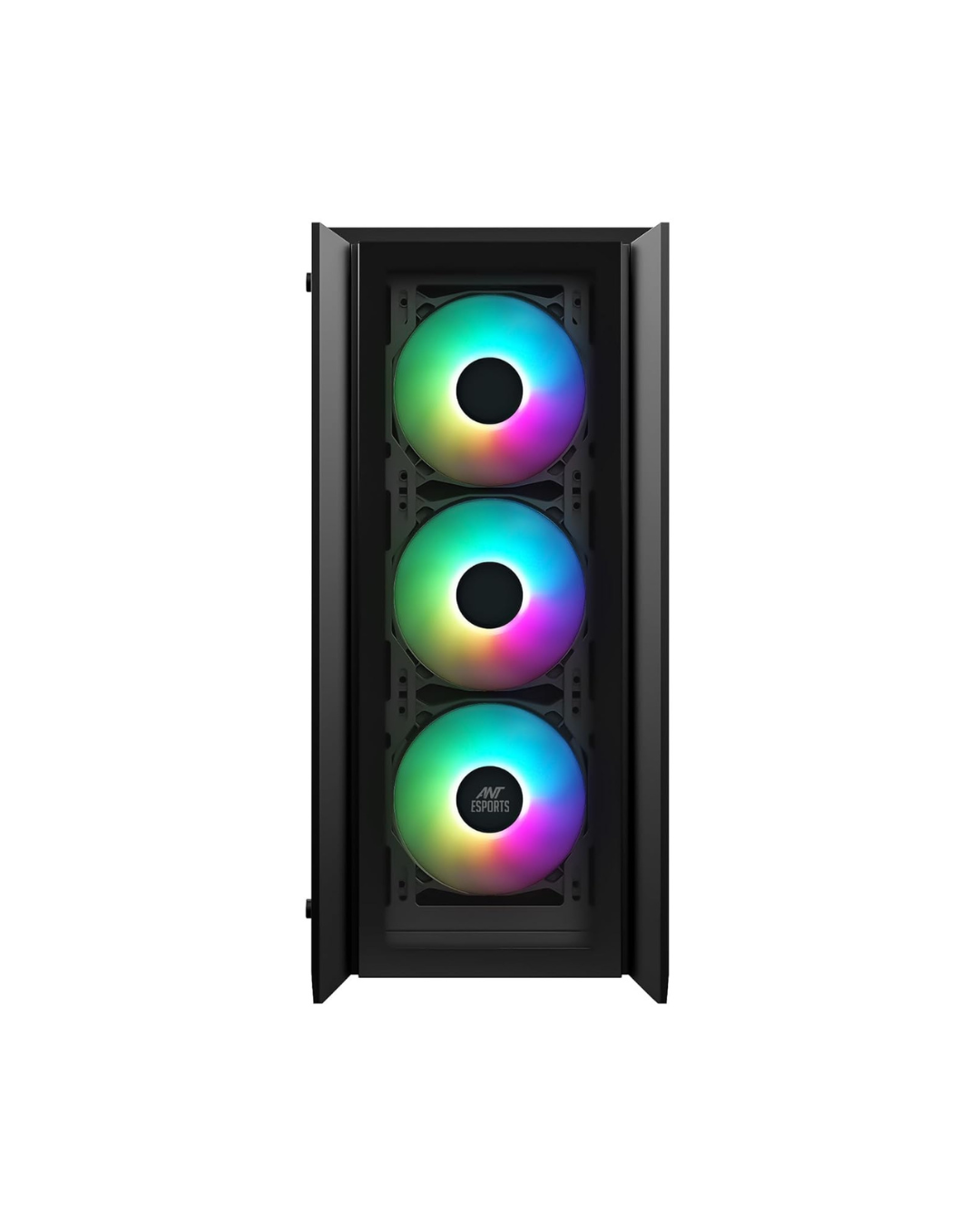 Ant Esports ICE-170TG Mid-Tower PC Case - Black (ATX) | 4 Pre-Installed Fans