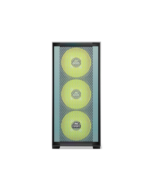 Ant Esports Glass 690 Air Mid-Tower PC Case - Black/Grey (E-ATX) | 3 ARGB Fans