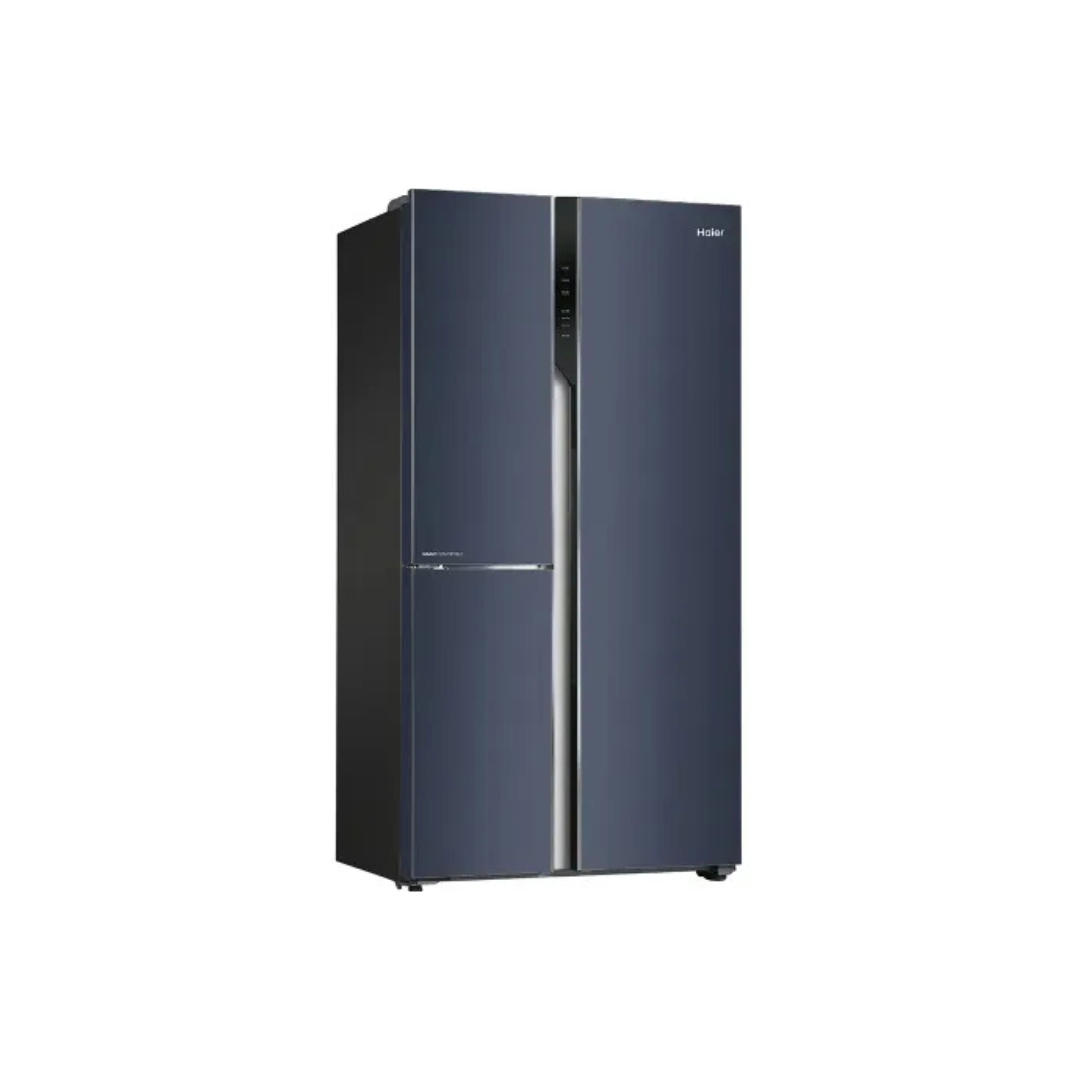 Haier 598L Graphite Black Finish 3 Door Side by side Refrigerator - (HRT-683GKU1/HRT-683GK)