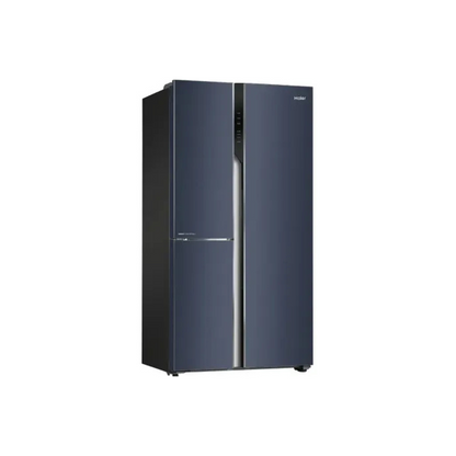 Haier 598L Graphite Black Finish 3 Door Side by side Refrigerator - (HRT-683GKU1/HRT-683GK)