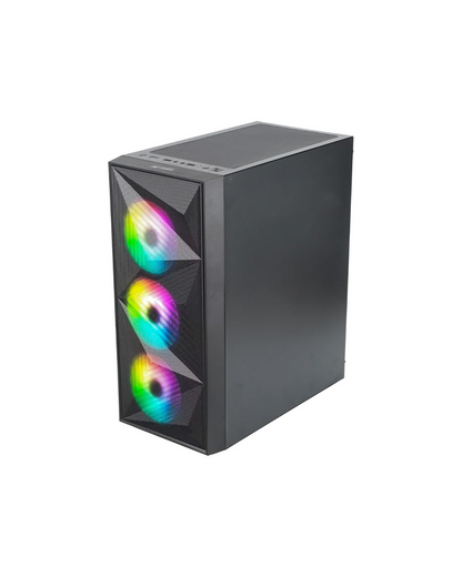 Ant Esports Elite 1200 ATX PC Case - Black | Mid-Tower, 4 Pre-Installed Fans
