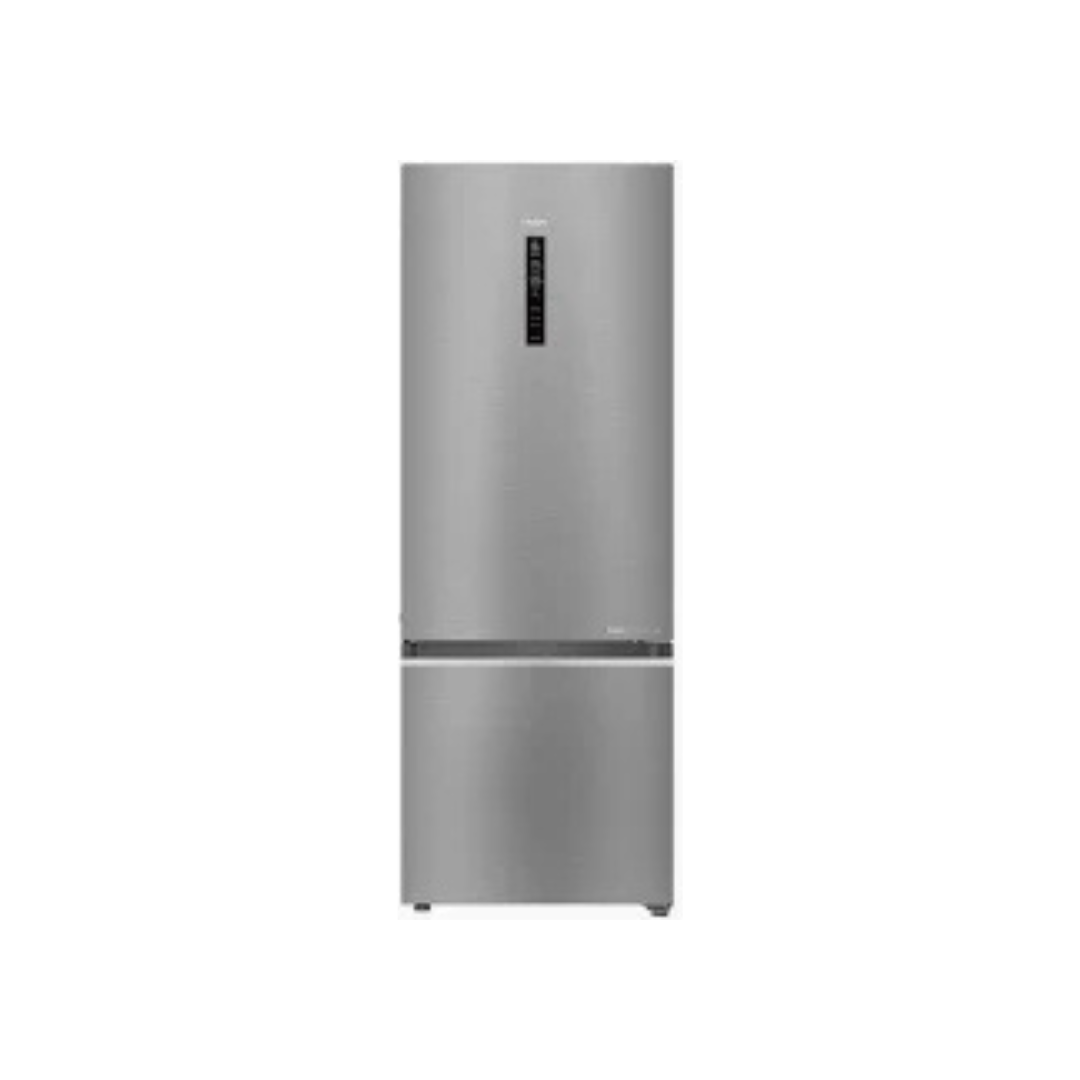 Haier HRB Series Large-Capacity Bottom-Mount Frost-Free Refrigerators | 355L – 520L | Inox & Glass Finish | LED Light & Toughened Glass Shelves