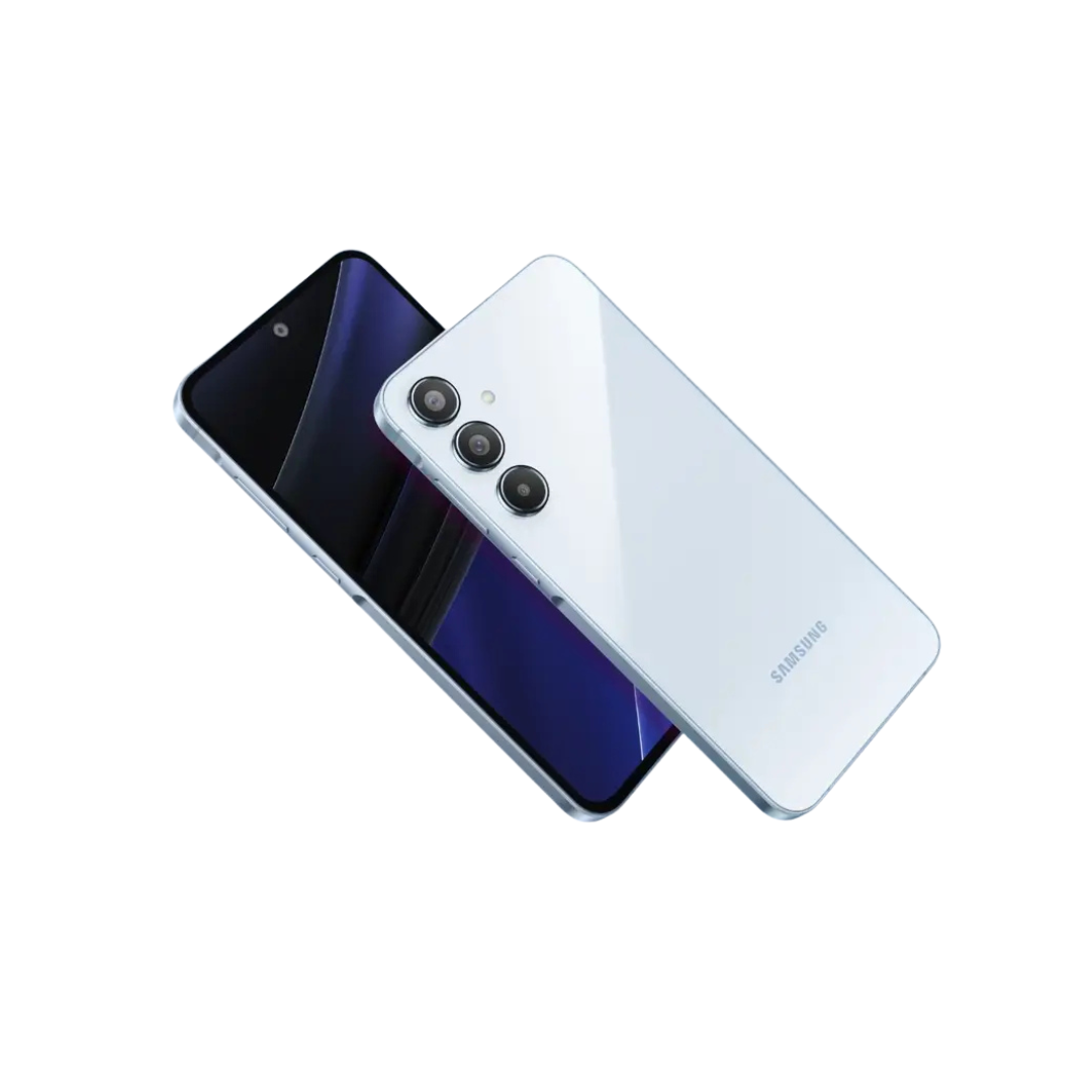 Samsung Galaxy A55 5G (Awesome Iceblue, 8GB RAM, 128GB Storage) | AI | Metal Frame | 50 MP Main Camera (OIS) | Super HDR Video| Nightography | IP67 | Corning Gorilla Glass Victus+ | sAMOLED Display