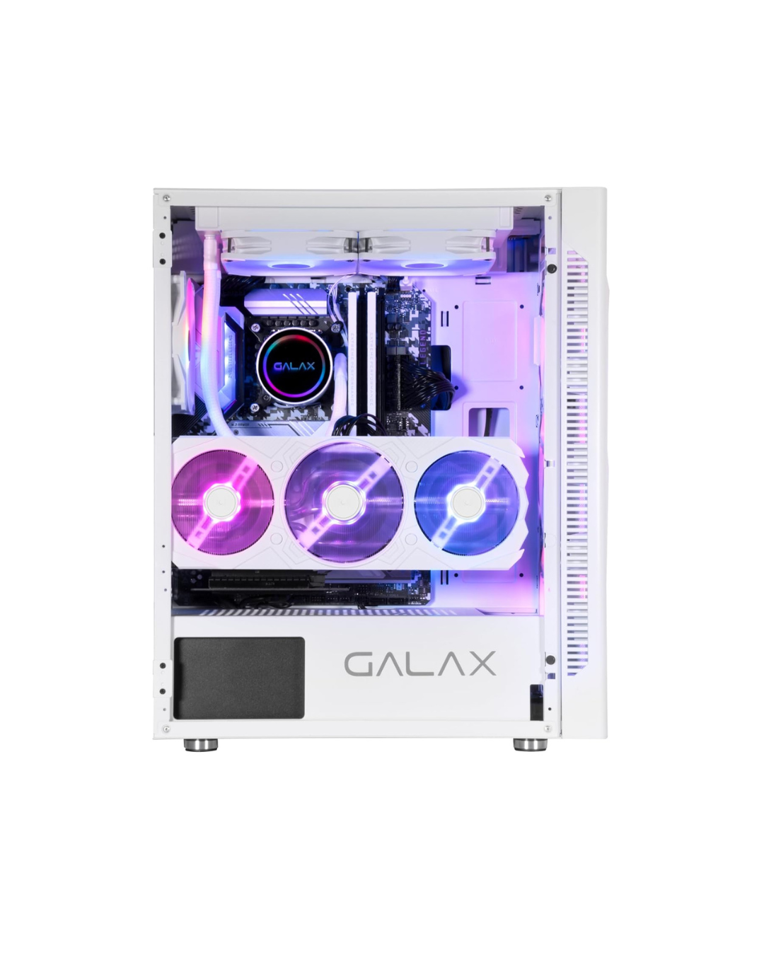 GALAX Revolution-06 (REV-06W) White Gaming Case - ATX | 4 RGB Fans, Tempered Glass