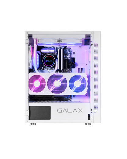 GALAX Revolution-06 (REV-06W) White Gaming Case - ATX | 4 RGB Fans, Tempered Glass